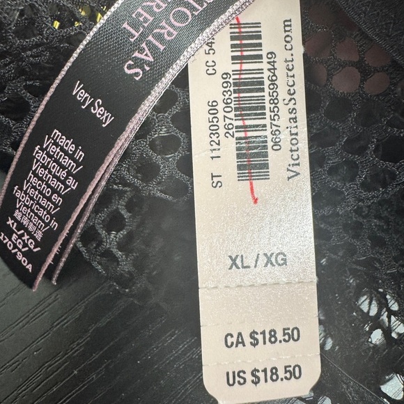 Victoria's Secret Very Sexy Open Back Fishnet Cheeky Panty Black - Picture 5 of 8